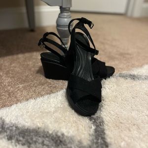 Crocs wedge summer heels - size 10.
